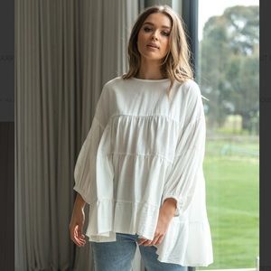 Lunar Fox MAYA BLOUSE - WHITE